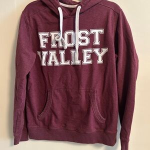 Frost Valley Maroon Hoodie Sweatshirt